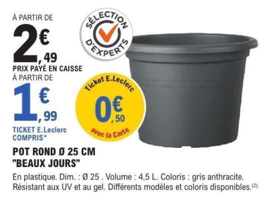 POT ROND Ø 25 CM "BEAUX JOURS"