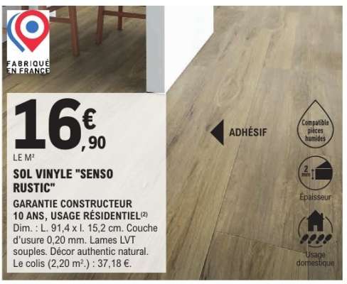 SOL VINYLE “SENSO RUSTIC”