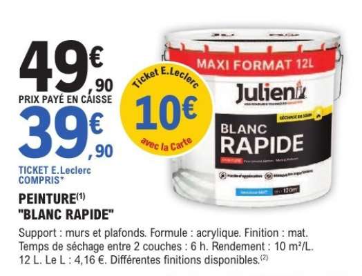 PEINTURE "BLANC RAPIDE"