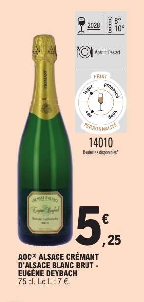 AOC ALSACE CRÉMANT D'ALSACE BLANC BRUT - EUGÈNE DEYBACH