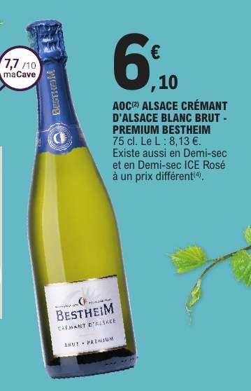 AOC ALSACE CRÉMANT D'ALSACE BLANC BRUT - PREMIUM BESTHEIM