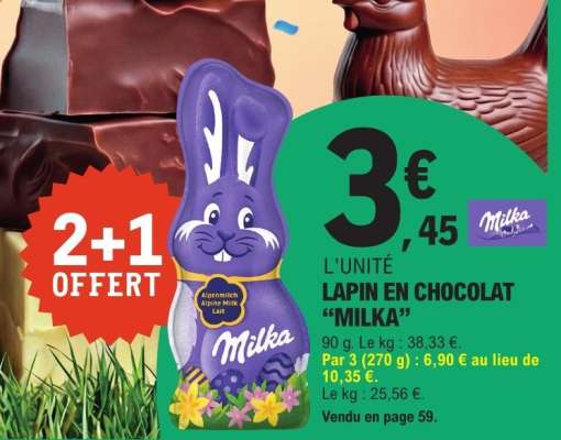 Lapin en chocolat MILKA