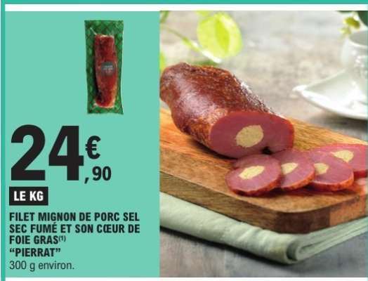 FILET MIGNON DE PORC SEL SEC FUMÉ ET SON CŒUR DE FOIE GRAS