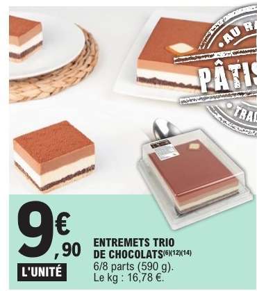 ENTREMETS TRIO DE CHOCOLATS