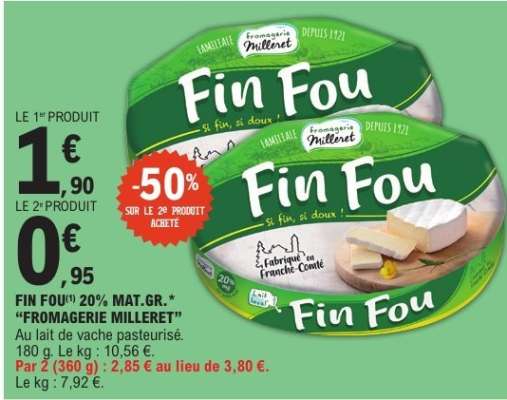 FIN FOU 20% MAT.GR. FROMAGERIE MILLERET