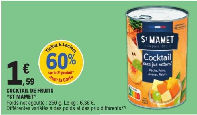 COCKTAIL DE FRUITS “ST MAMET”