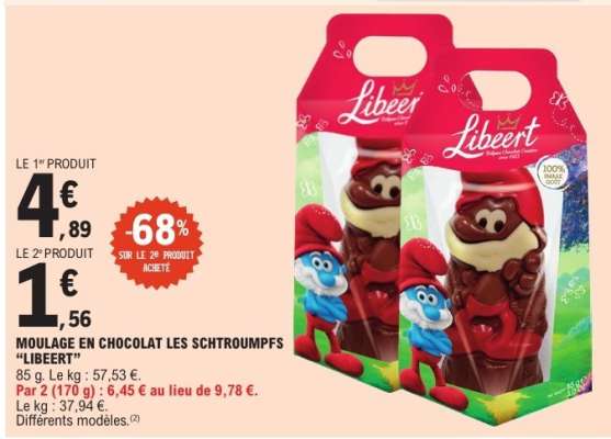 Moulage en chocolat Les Schtroumpfs "Libeert"