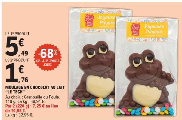 Moulage en chocolat au lait "Le Tech"