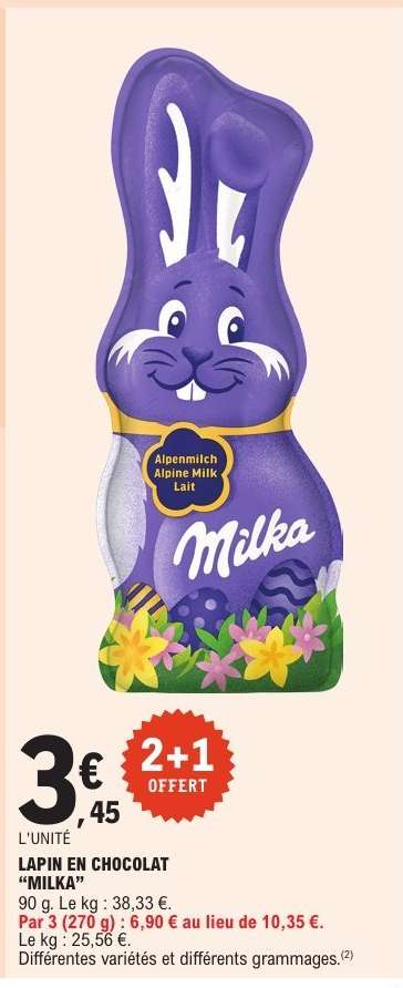Lapin en chocolat MILKA