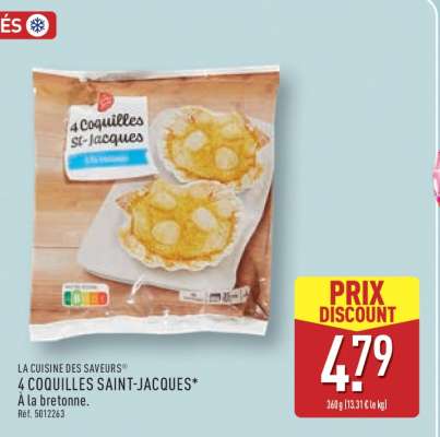 LA CUISINE DES SAVEURS 4 COQUILLES SAINT-JACQUES