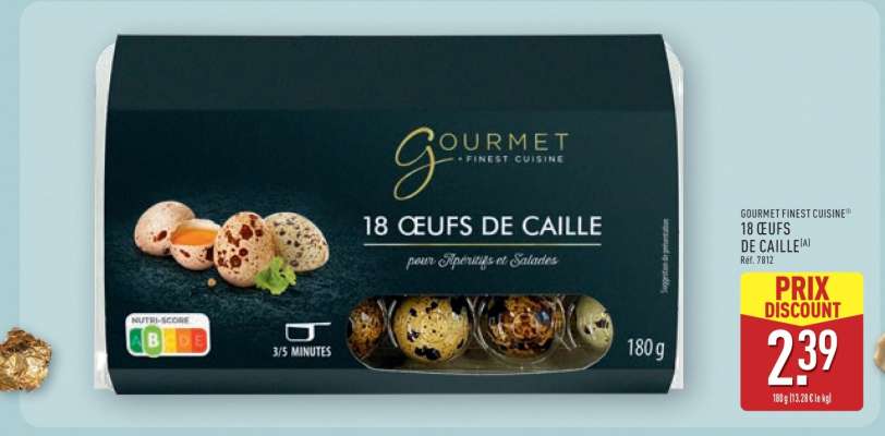 GOURMET FINEST CUISINE 18 ŒUFS DE CAILLE