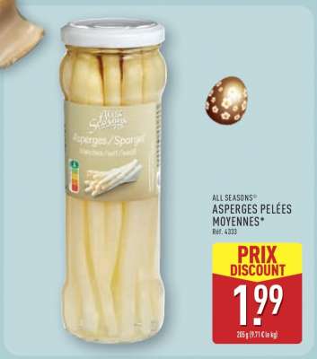 ASPERGES PELÉES MOYENNES