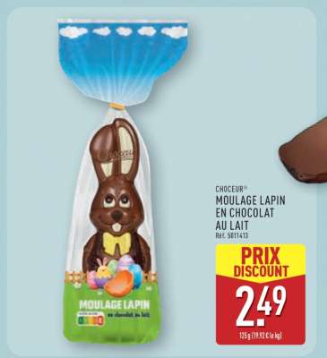 CHOCEUR MOULAGE LAPIN EN CHOCOLAT AU LAIT