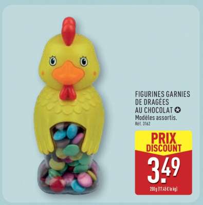 Figurines Garnies de Dragées au Chocolat