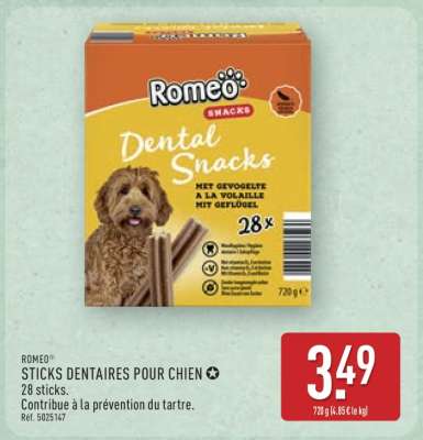ROMÉO STICKS DENTAIRES POUR CHIEN