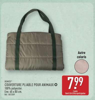 ROMÉO COUVERTURE PLIABLE POUR ANIMAUX