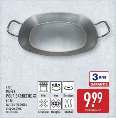 POÊLE POUR BARBECUE