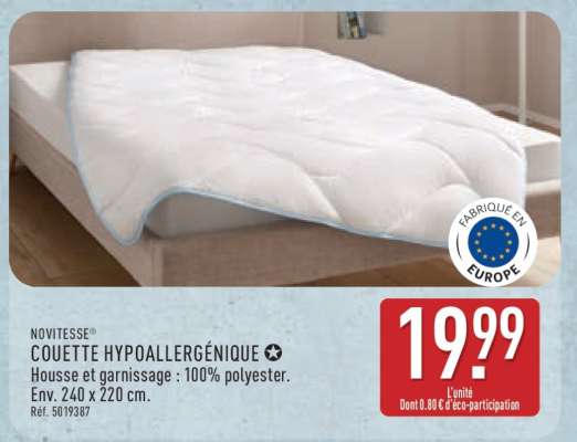 COUETTE HYPOALLERGÉNIQUE