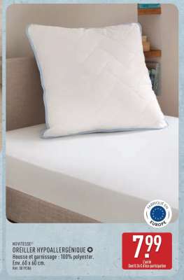 NOVITESSE® OREILLER HYPOALLERGÉNIQUE