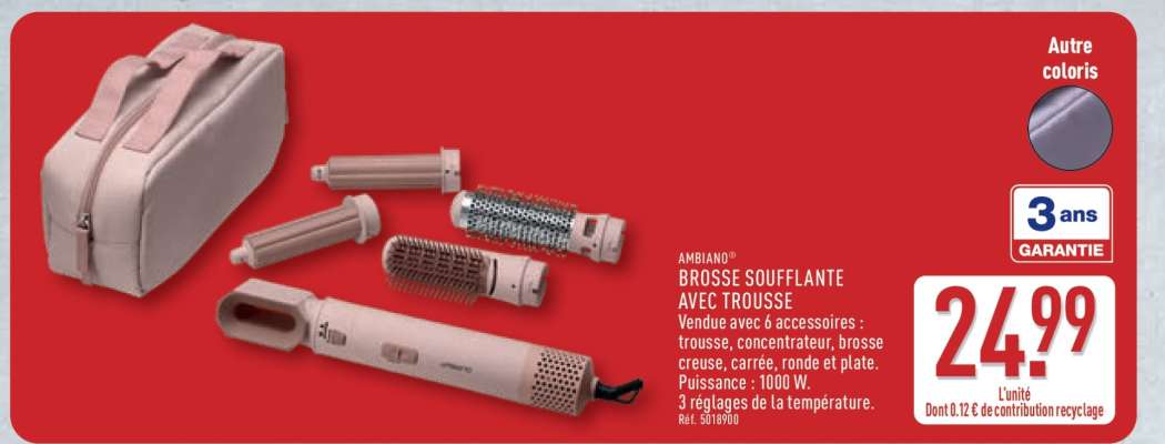 Brosse soufflante avec trousse