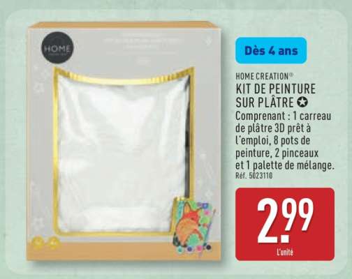HOME CREATION® KIT DE PEINTURE SUR PLÂTRE