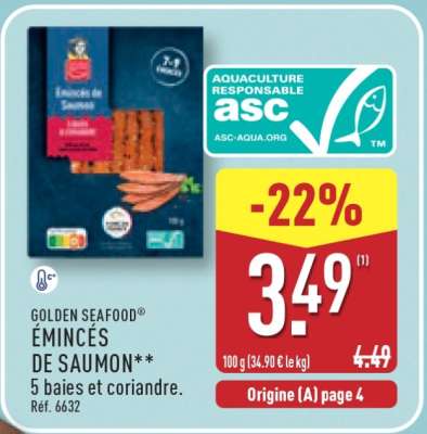GOLDEN SEAFOOD ÉMINCÉS DE SAUMON