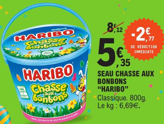 SEAU CHASSE AUX BONBONS “HARIBO”