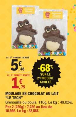 Moulage en chocolat au lait "Le Tech"