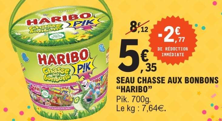 SEAU CHASSE AUX BONBONS “HARIBO”