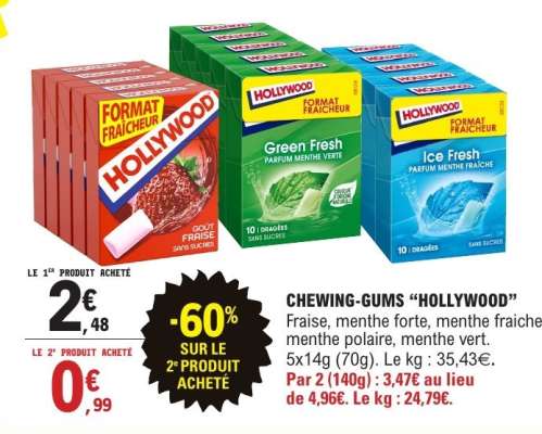 CHEWING-GUMS “HOLLYWOOD”