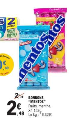 Bonbons MENTOS