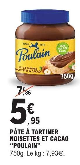 Pâte À Tartiner Noisettes Et Cacao  Poulain