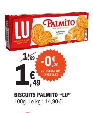 BISCUITS PALMITO “LU”