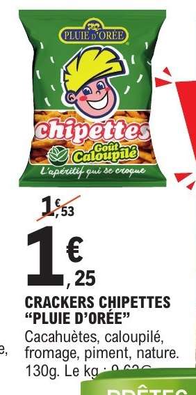 CRACKERS CHIPETTES "PLUIE D’ORÉE"