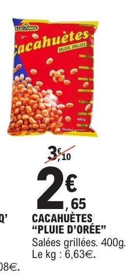 CACAHUÈTES 'PLUIE D'ORÉE'