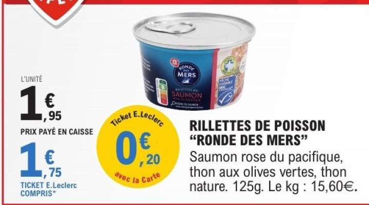 RILLETTES DE POISSON "RONDE DES MERS"