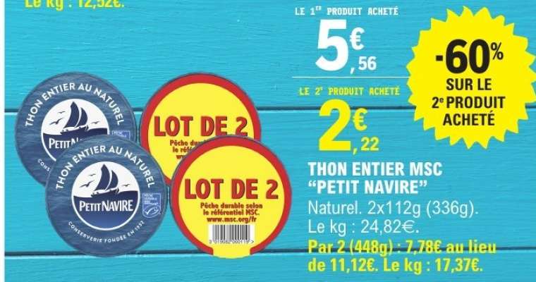 Thon Entier Msc Petit Navire