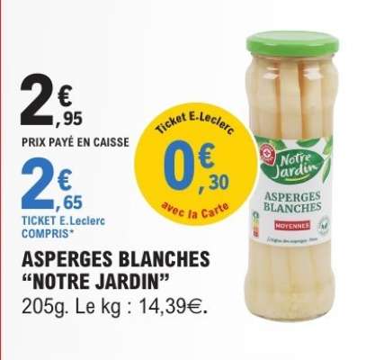 ASPERGES BLANCHES “NOTRE JARDIN”