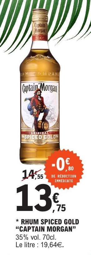 RHUM SPICED GOLD 'CAPTAIN MORGAN'