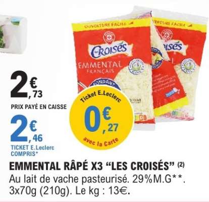 Emmental Râpé x3 "Les Croisés"