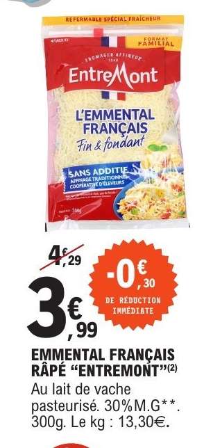 EMMENTAL FRANÇAIS RÂPÉ “ENTREMONT”