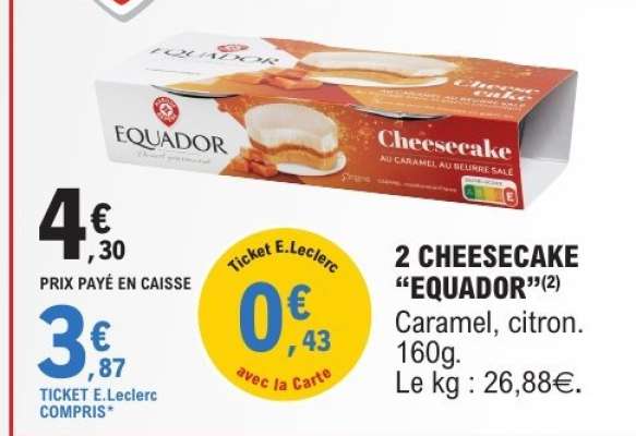 2 CHEESECAKE “EQUADOR”