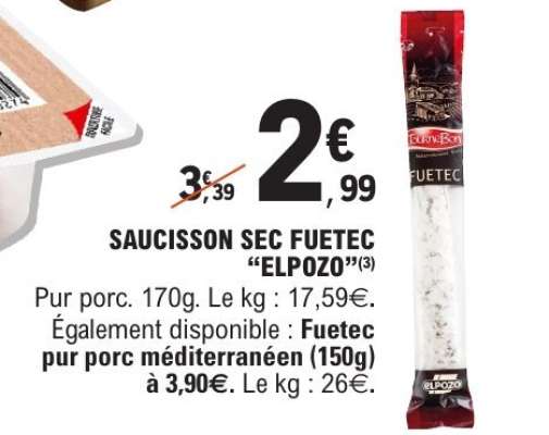 SAUCISSON SEC FUETEC "ELPOZO"