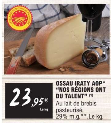 OSSAU IRATY AOP "NOS RÉGIONS ONT DU TALENT"