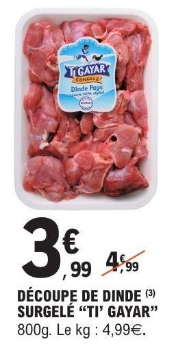 DÉCOUPE DE DINDE SURGELÉ “TI’ GAYAR”