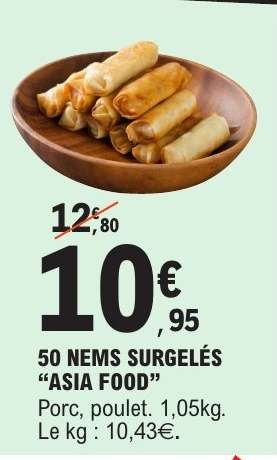 50 NEMS SURGELÉS “ASIA FOOD”