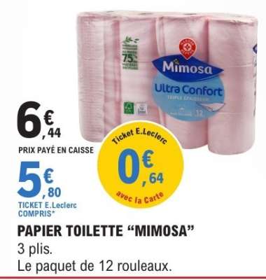 PAPIER TOILETTE “MIMOSA”