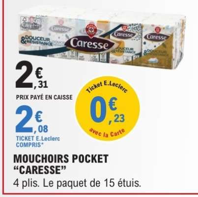MOUCHOIRS POCKET “CARESSE”