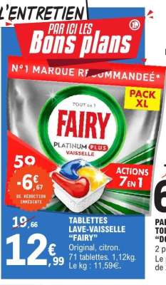 Tablettes Lave-Vaisselle Fairy