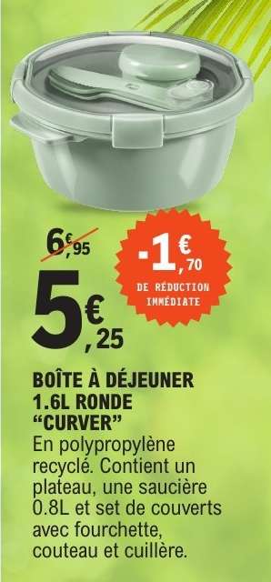 BOÎTE À DÉJEUNER 1.6L RONDE "CURVER"